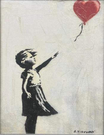 Quadro di Andrea Tirinnanzi Copia di Banksy  - Pittori contemporanei galleria Firenze Art